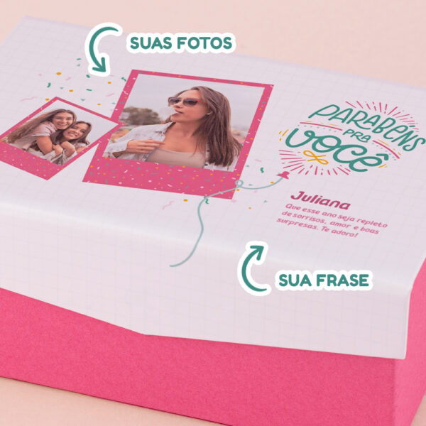 Caixa Surpresa com Cubos que Saltam Balão Parabéns Pra Você - Image 2